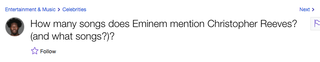 Illustration for article titled Eminem Has Been Fucking Up His Christopher Reeve Punchlines For 15 Fucking Years